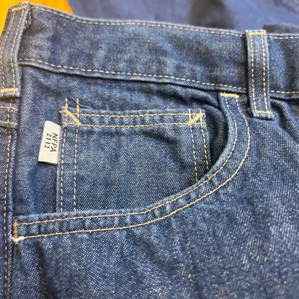 Carhartt FRB100 DNM Flame Resistant Jeans Mens 40x30 Blue Relaxed Fit Made USA